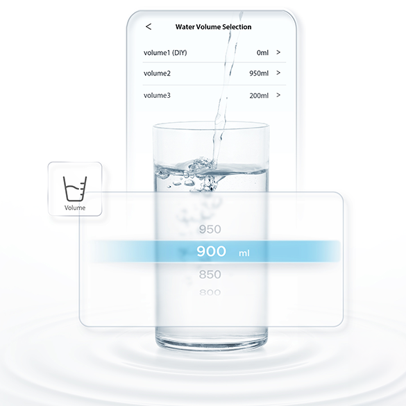 Set-volume dispense — Toshiba 5L OriginPure Countertop